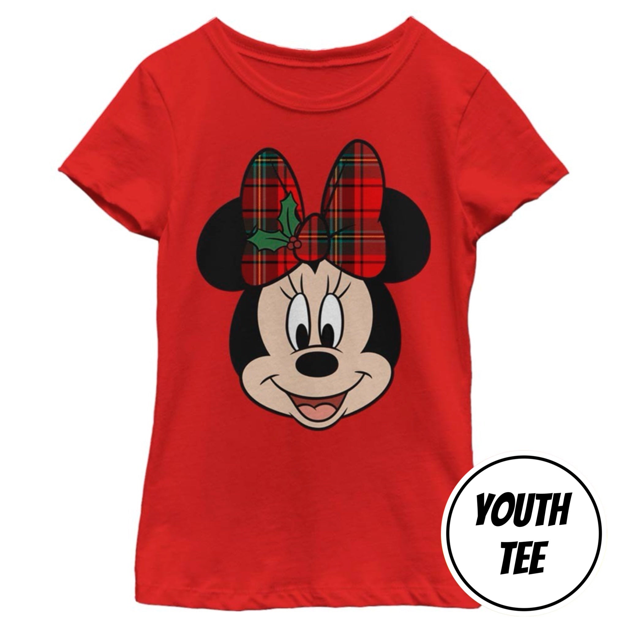 Girl's Disney Big Minnie Mouse Holiday T-Shirt