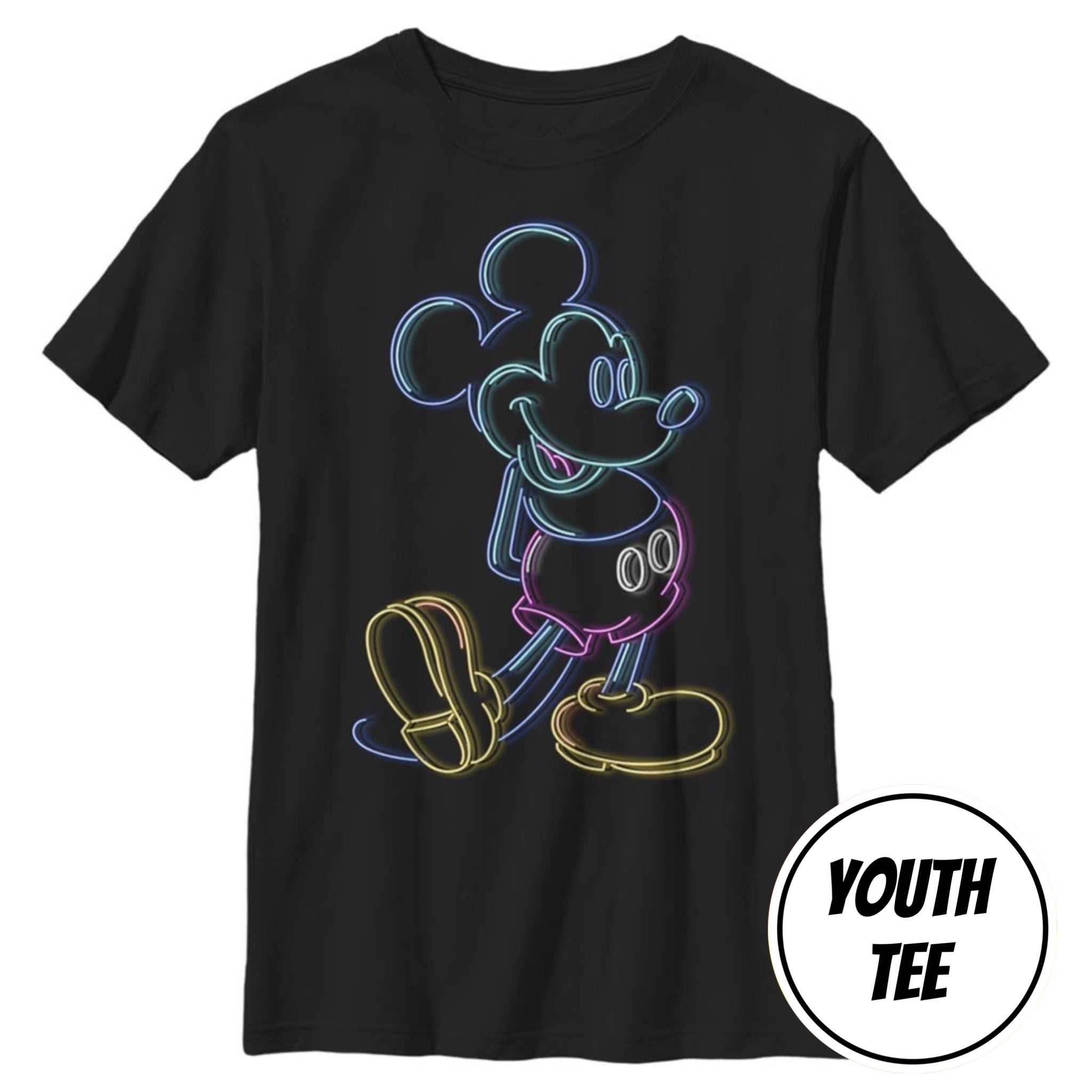 Boy's Disney Neon Mickey T-Shirt