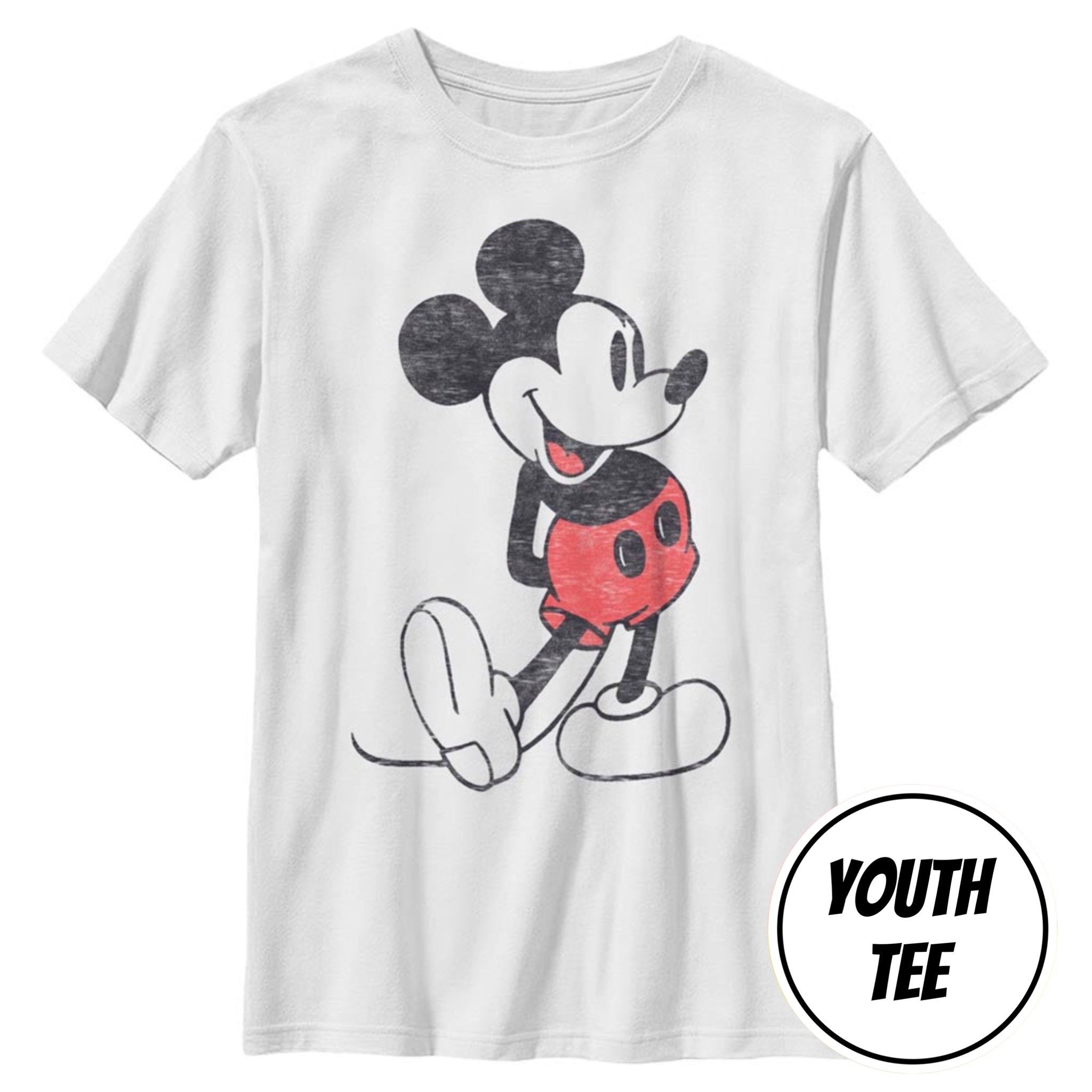 Boy's Disney Mouse Pose Distressed T-Shirt