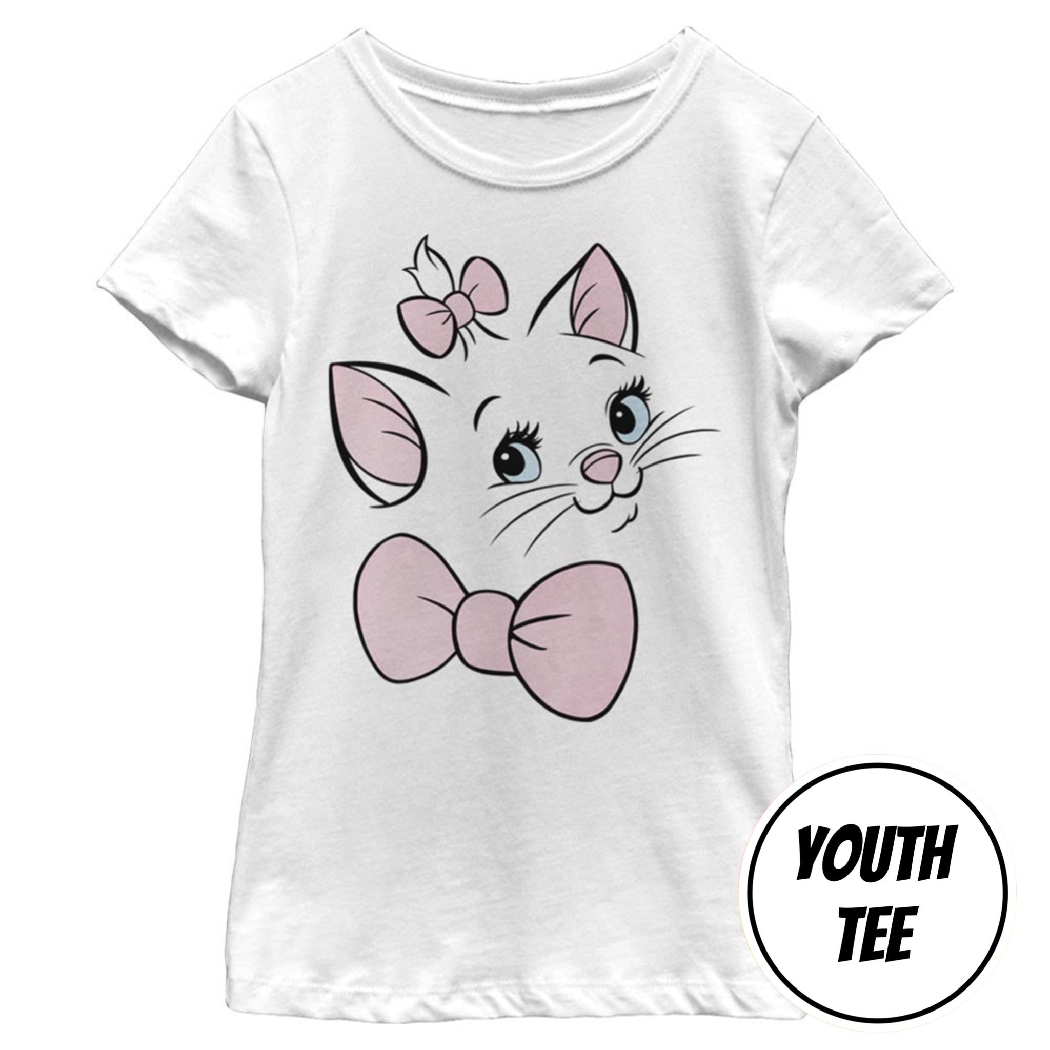 Girl's Disney Marie Big Face T-Shirt