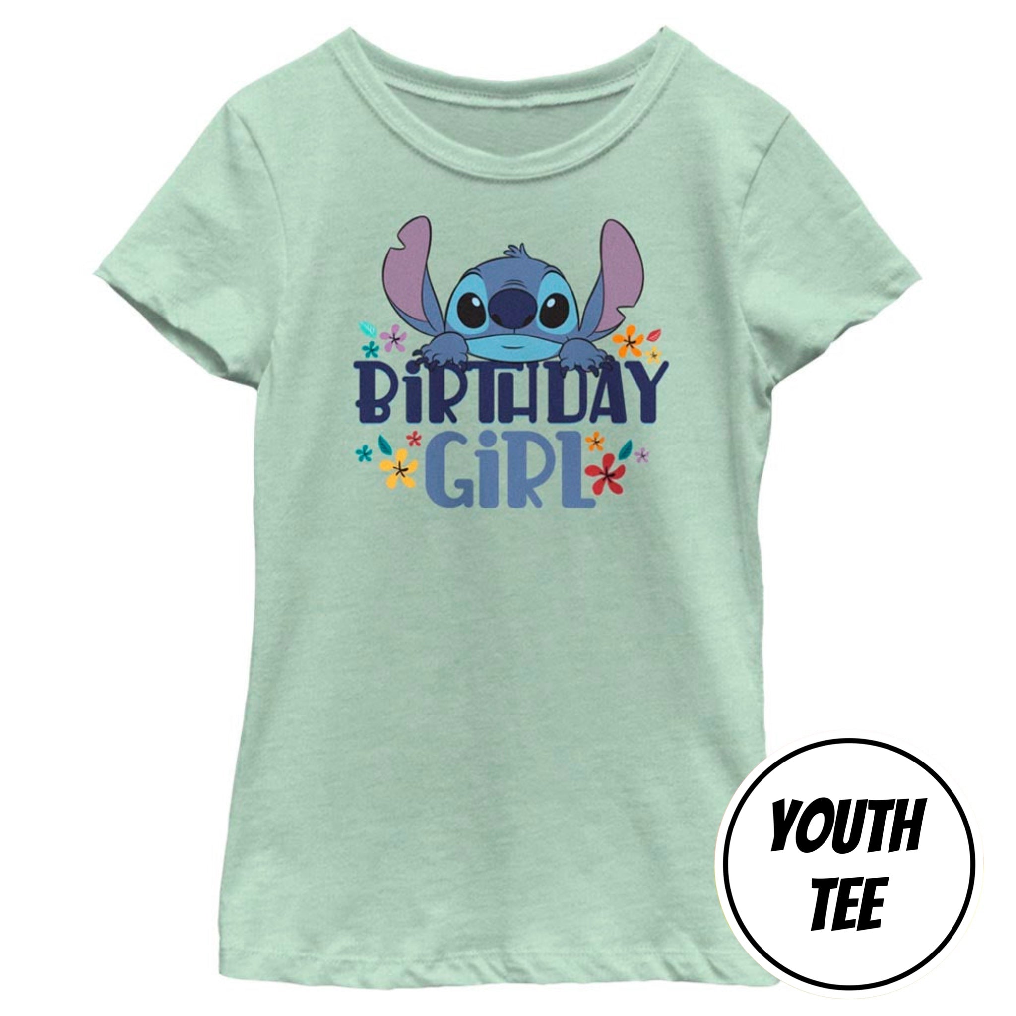 Girl's Disney Birthday Girl Stitch T-Shirt