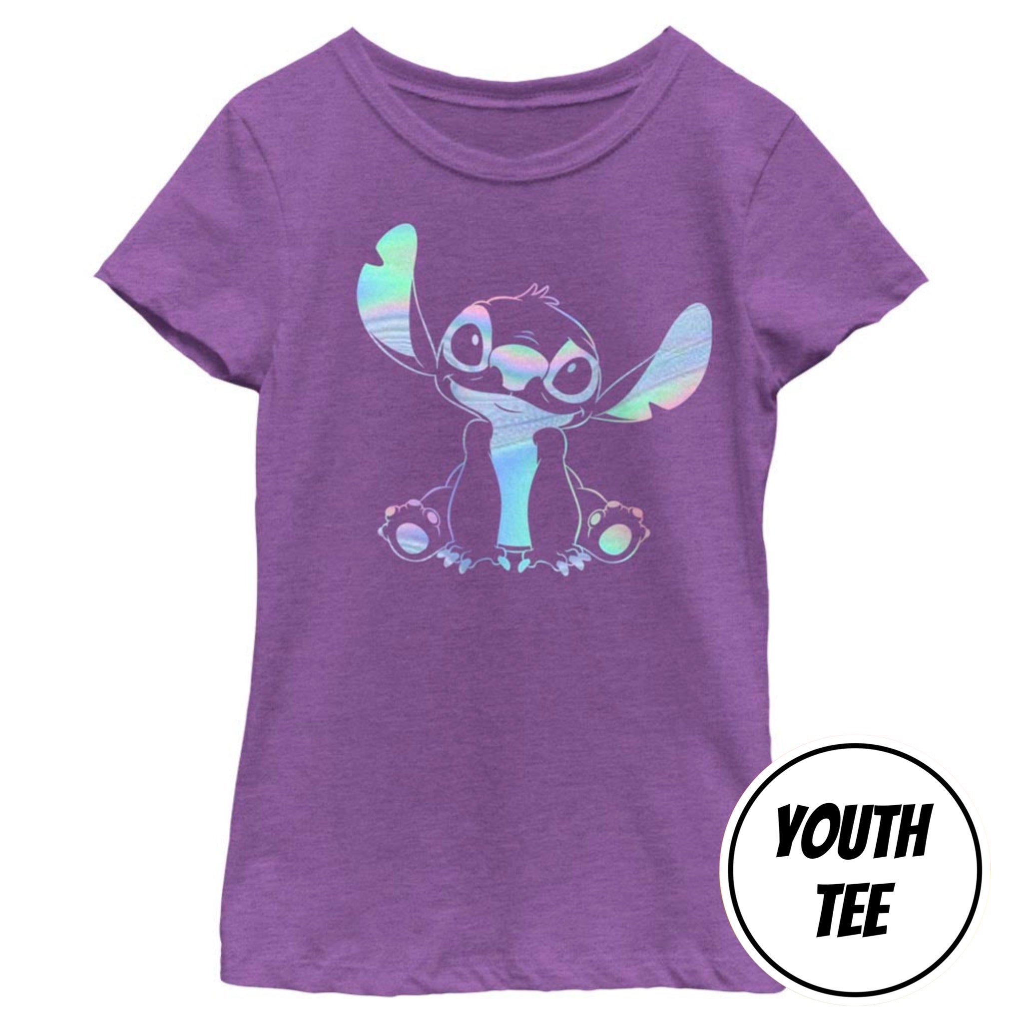 Girl's Disney Holographic Stitch T-Shirt
