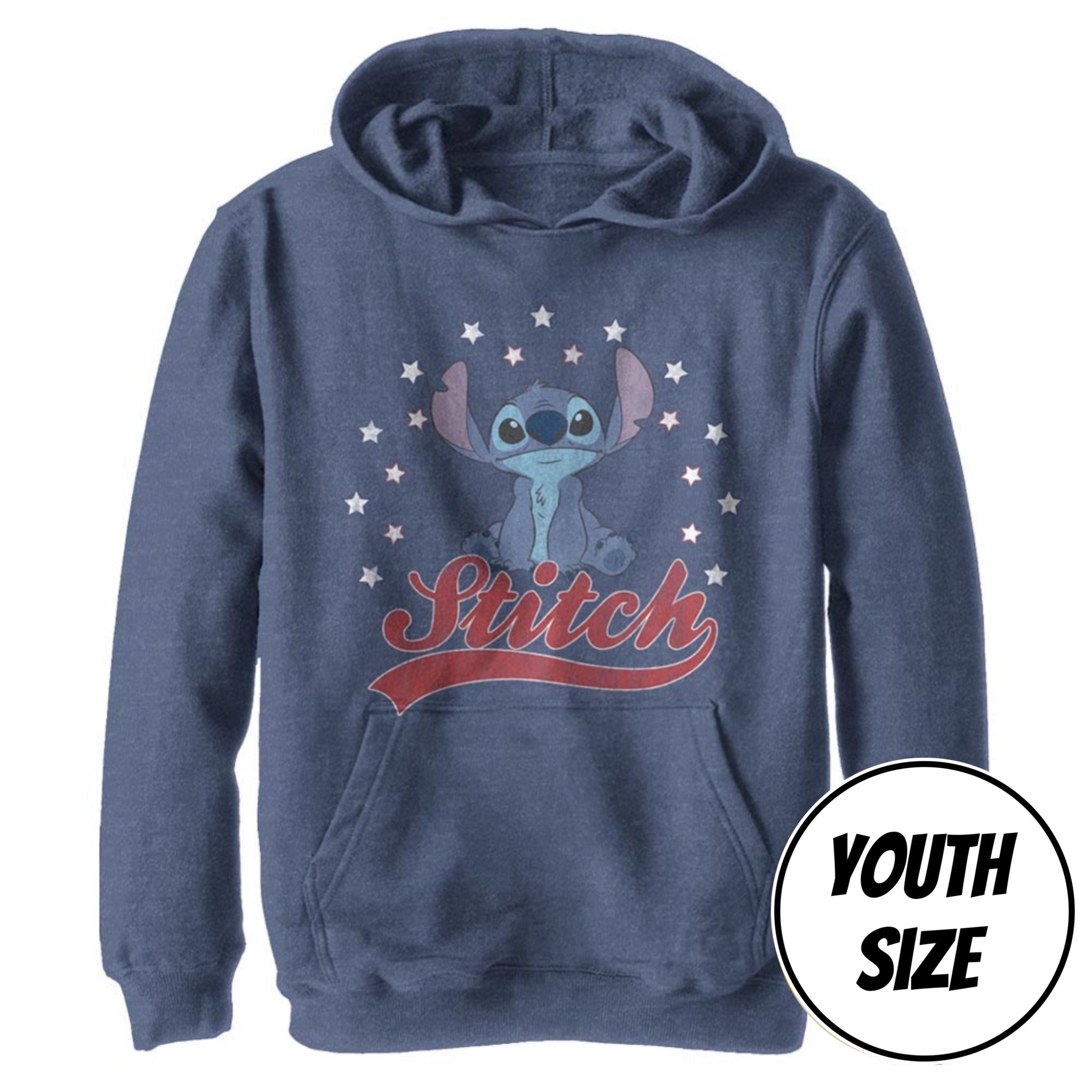 Boy's Disney Stitch Americana Pullover Hoodie