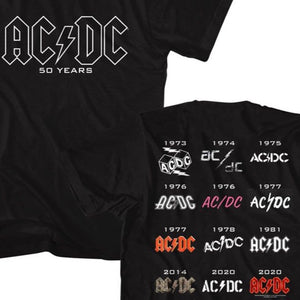 ACDC 50 Years Logos T-Shirt