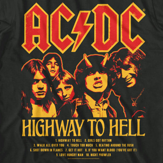 ACDC Highway To Hell Track List T-Shirt