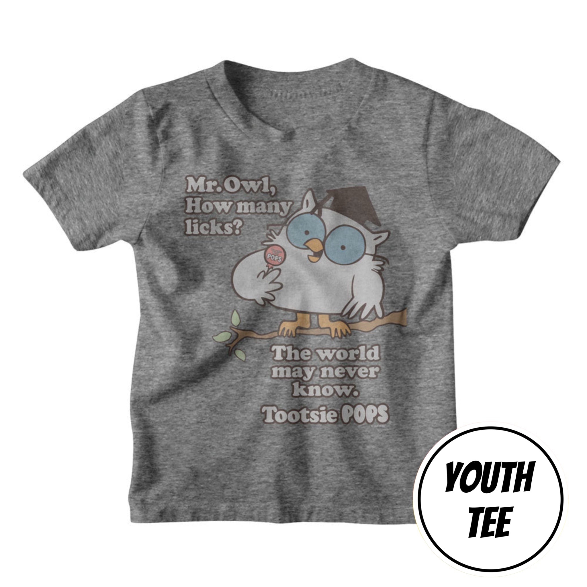Youth Tootsie Roll How Many Licks T-Shirt