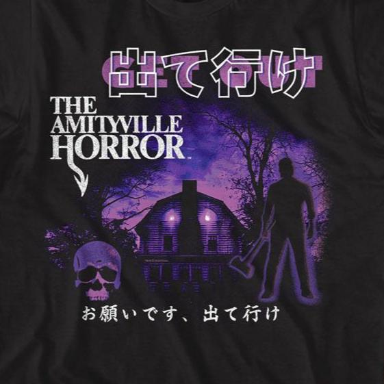 Amityville Horror Get Out In Japanese T-Shirt | Blue Culture Tees