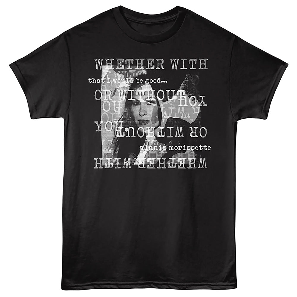 A black short-sleeve crewneck t-shirt featuring a black-and-white graphic print of musician David Gilmour playing an electric guitar, with his name printed in white script across the lower front.