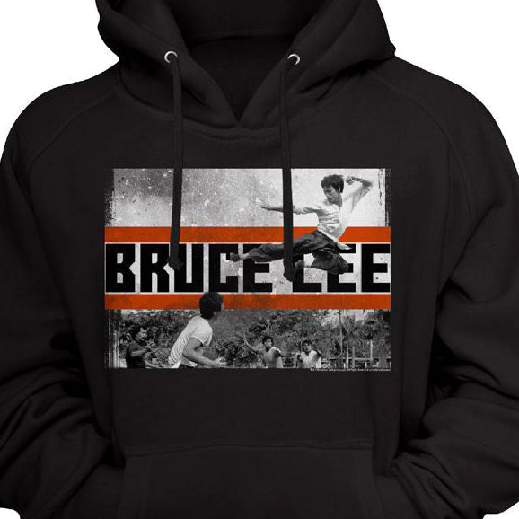 Bruce Lee Fly Kick Pullover Hoodie