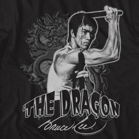 Bruce Lee Dragon and Nunchucks T-Shirt