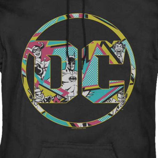 DC Comics Batman 80s Bats Logo Pullover Hoodie | Blue Culture Tees