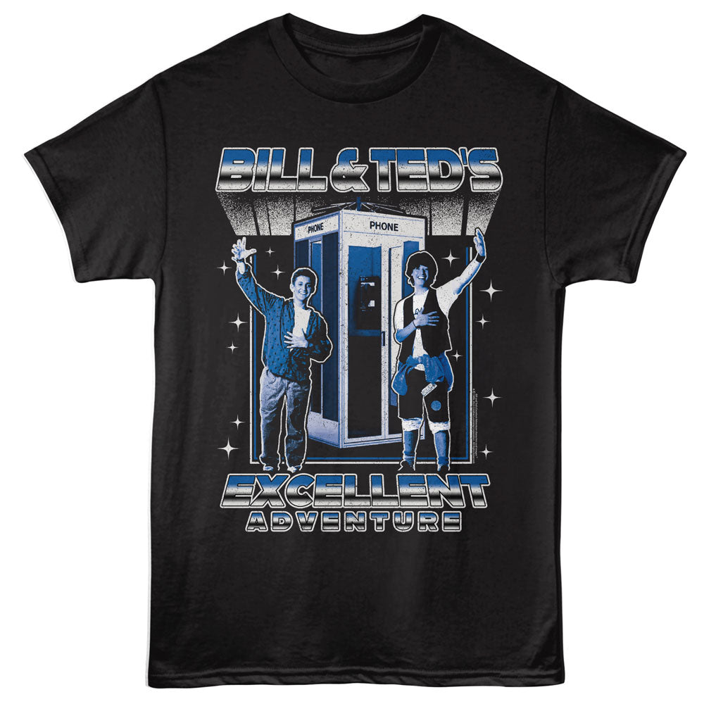 Bill and Ted Phone Booth and Stars T-Shirt