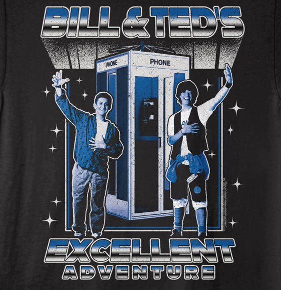 Bill and Ted Phone Booth and Stars T-Shirt