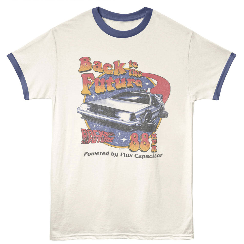 Back To The Future Stars Retro Font Ringer Shirt
