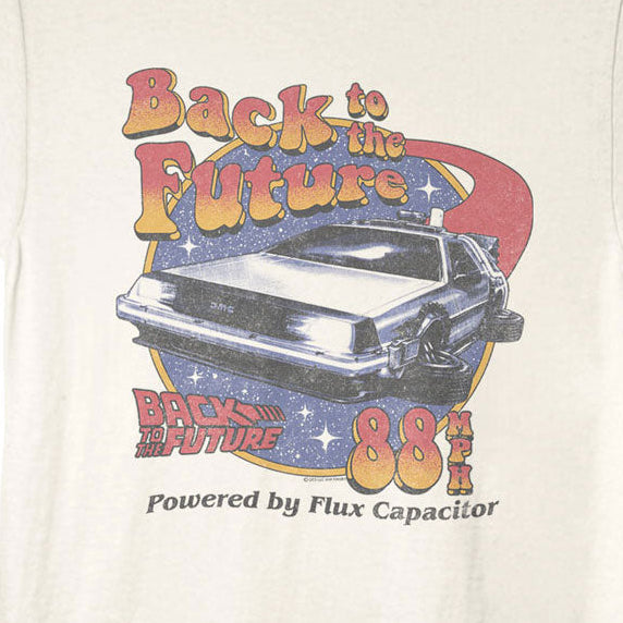 Back To The Future Stars Retro Font Ringer Shirt