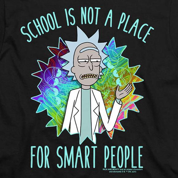 Youth Rick and Morty School T-Shirt | Blue Culture Tees