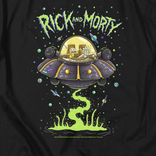 Rick and Morty Drunk Rick Ship T-Shirt