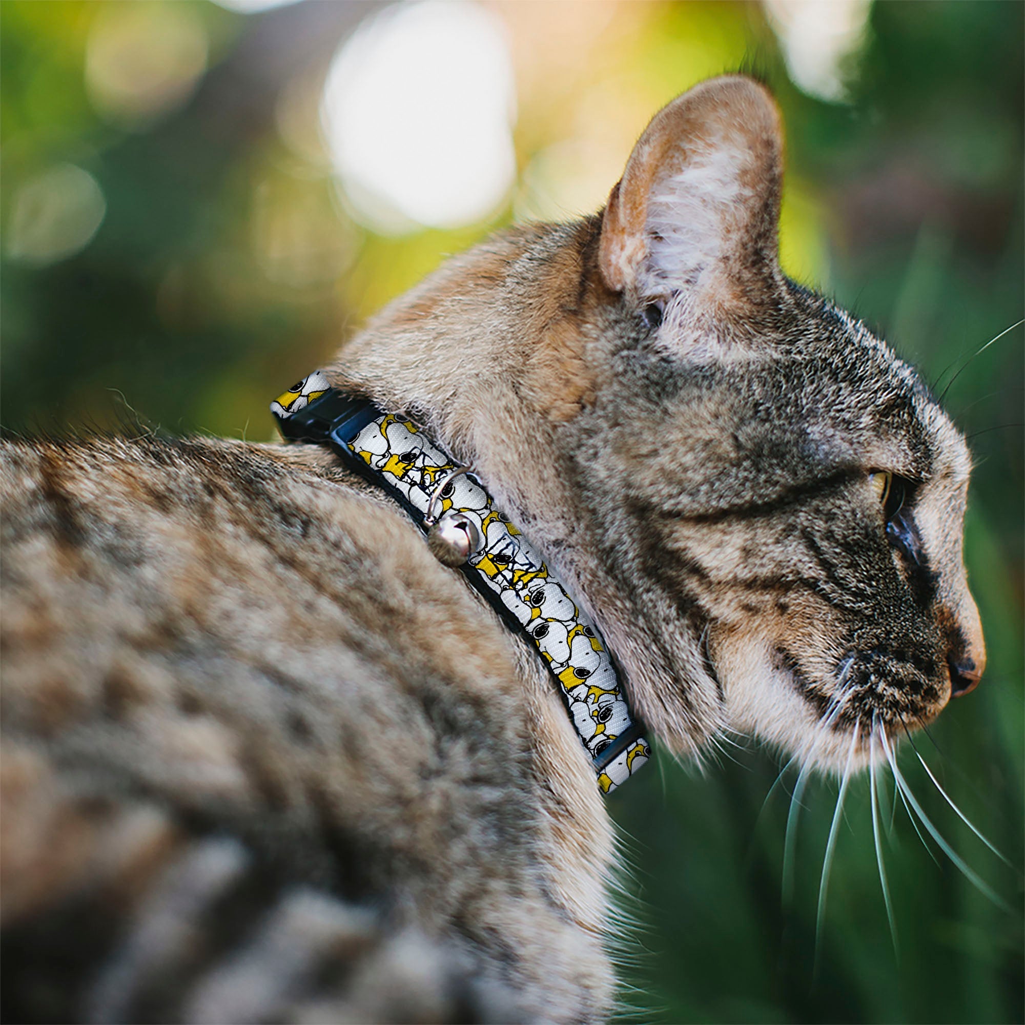 Breakaway Cat Collar with Bell - Peanuts Snoopy Pose Stacked Yellow