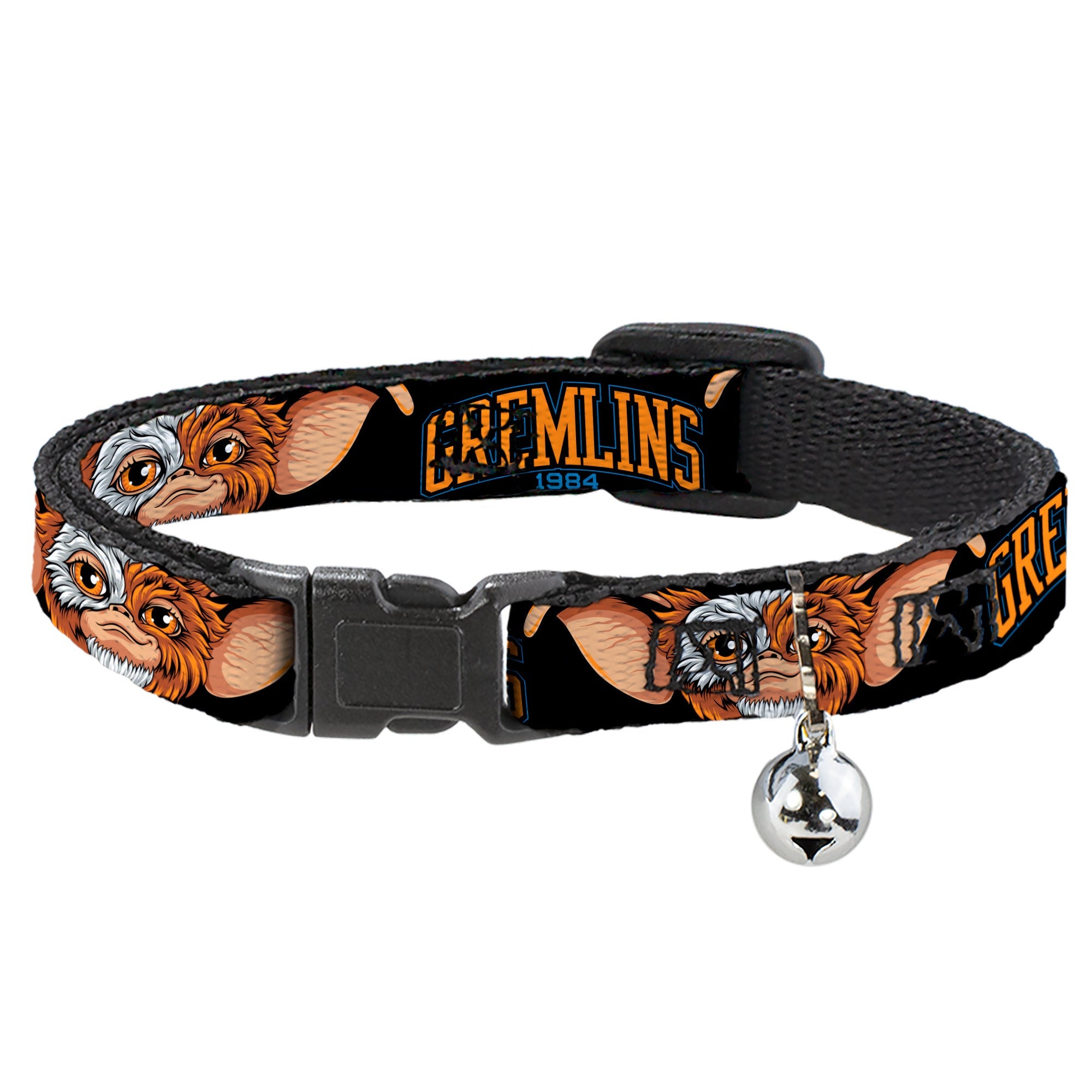 Gremlins 1984 Gizmo Face Breakaway Cat Collar with Bell | Blue Culture Tees