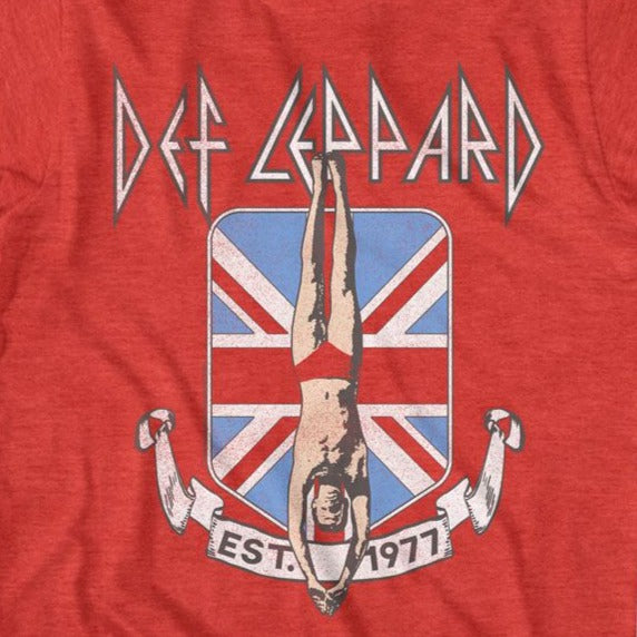 Def Leppard Diver Union Jack T-Shirt