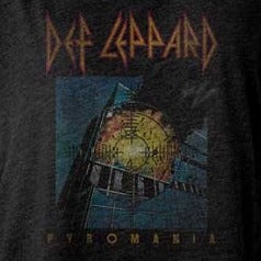 Junior's Def Leppard Faded Pyromania Dolman T-Shirt