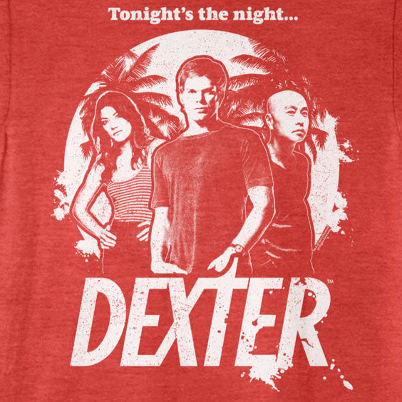 Dexter Group and Palm Trees One Color T-Shirt