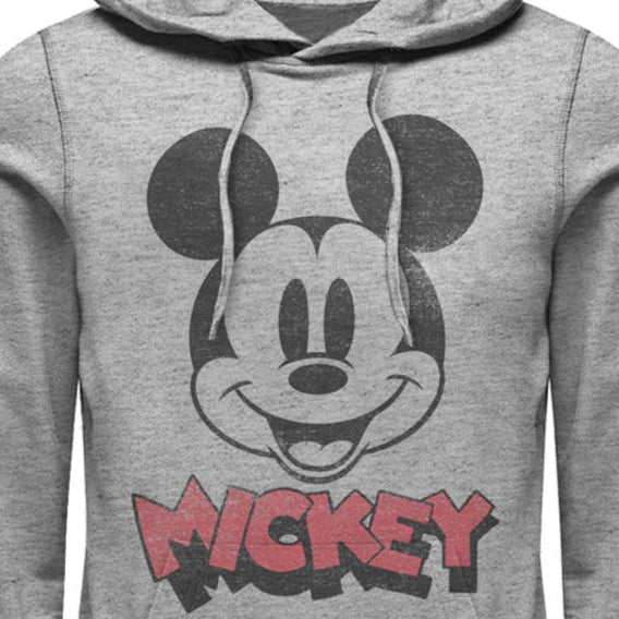 Men's Disney Distressed Retro Mickey Pullover Hoodie | Blue Culture Tees