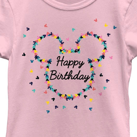 Girl's Disney Mouse Birthday Frame T-Shirt
