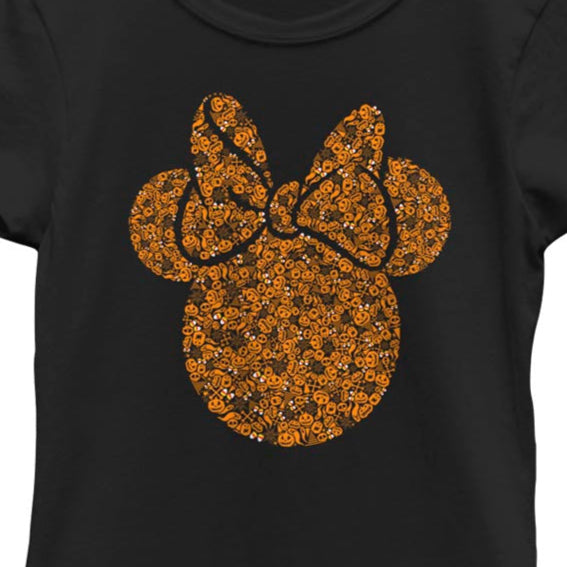 Girl's Disney Halloween Minnie Silhouette Filled T-Shirt | Blue Culture Tees