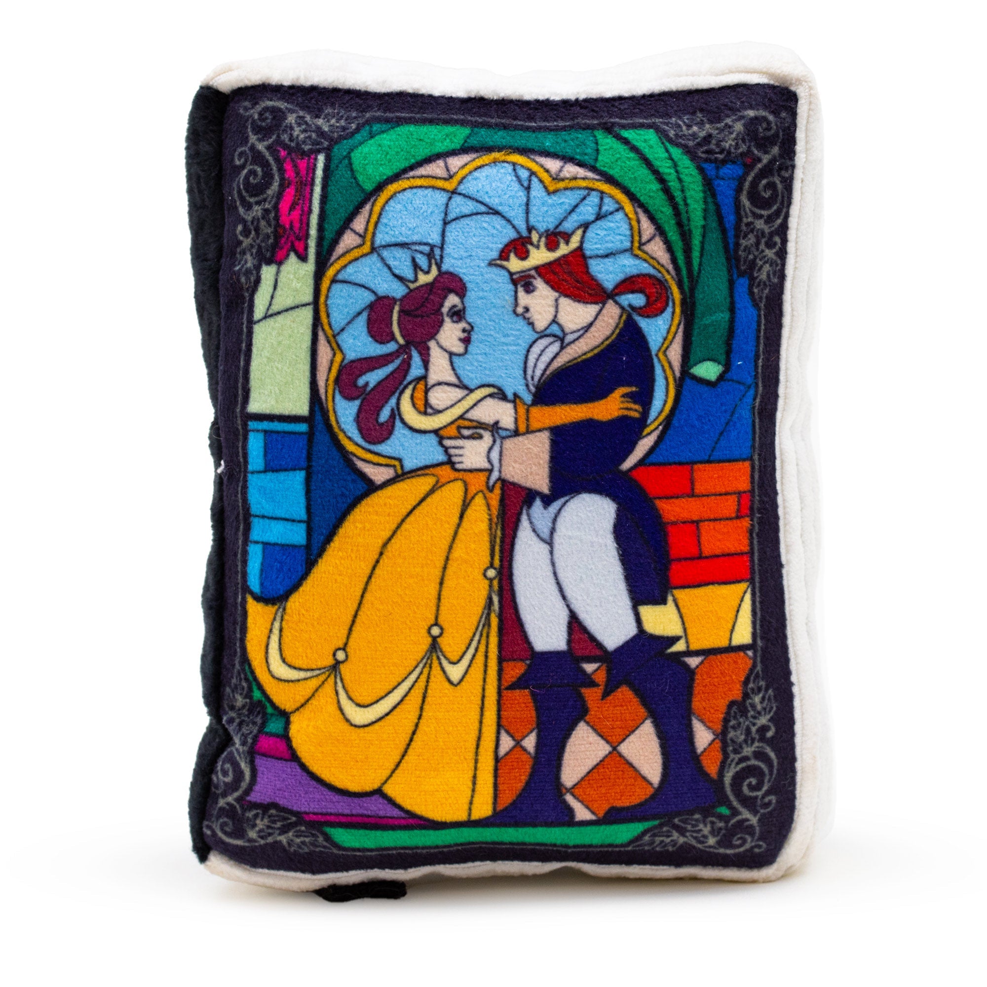 Disney Beauty and the Beast Book Replica Plush Squeaker Dog Toy