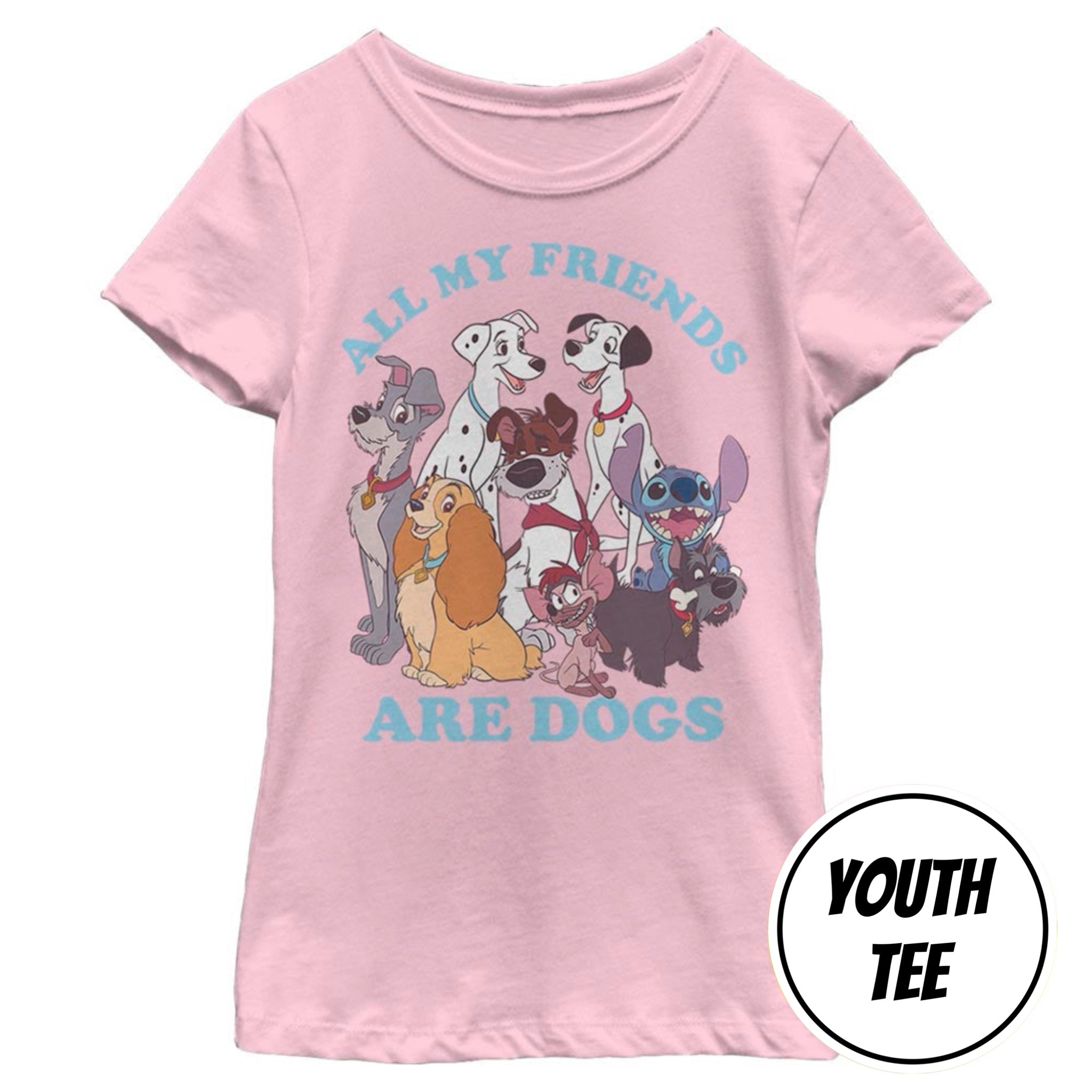 Girl's Disney All My Friends are Dogs T-Shirt