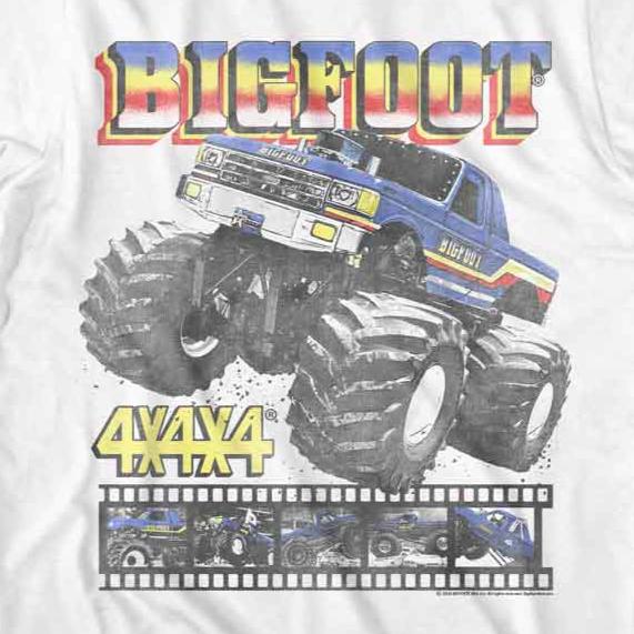 Bigfoot Monster Truck Film Reel T-Shirt | Blue Culture Tees
