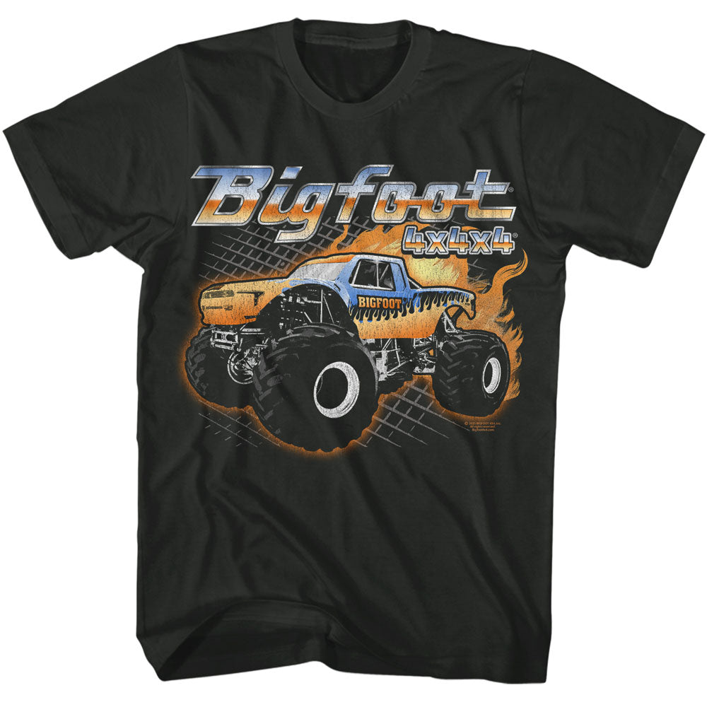 Bigfoot Monster Truck with Flames T-Shirt