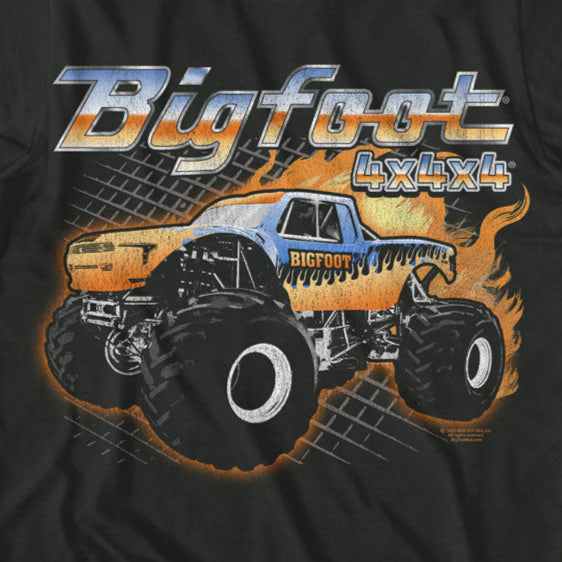 Bigfoot Monster Truck with Flames T-Shirt