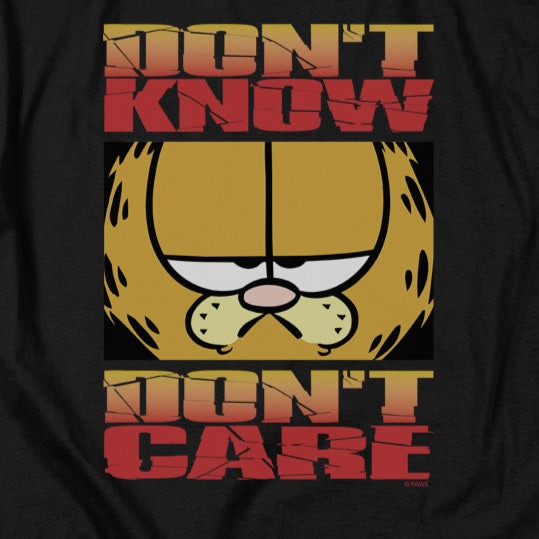 Garfield Don't Know Don't Care T-Shirt