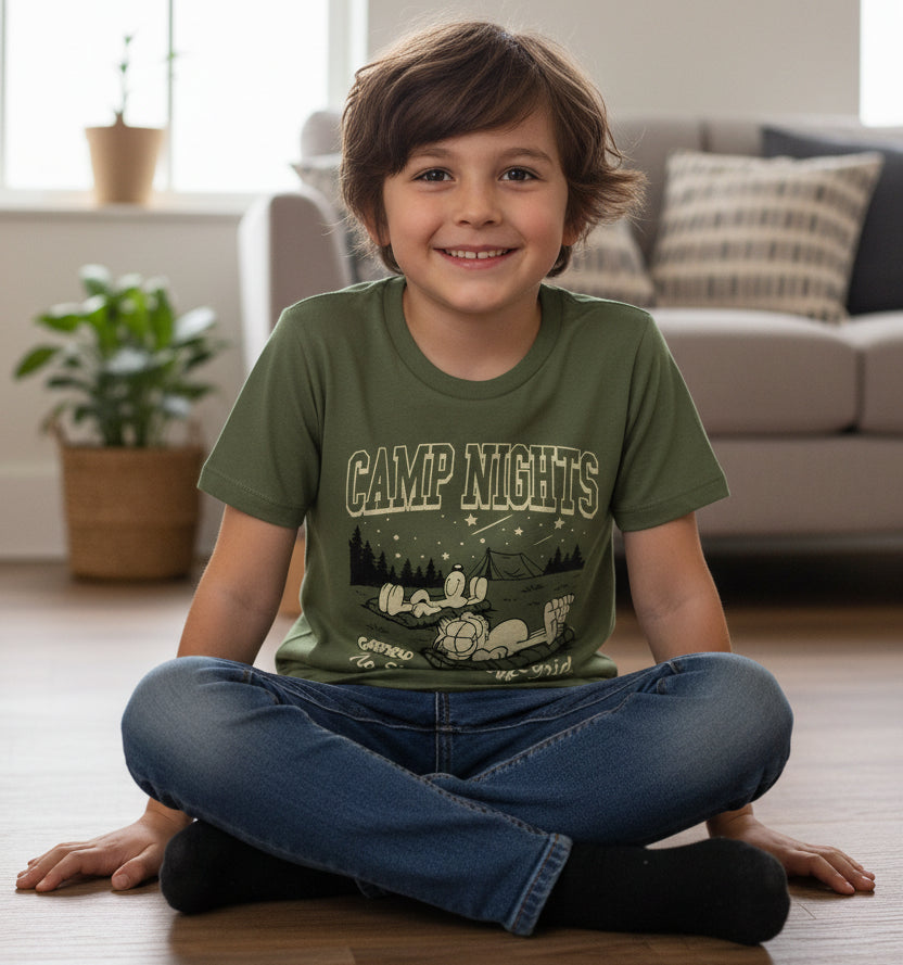 Youth Garfield Camp Nights T-Shirt