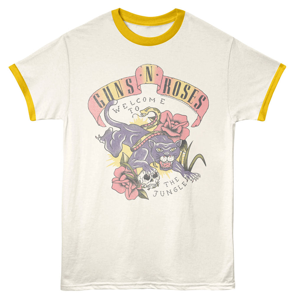 Guns N Roses Tattoo Style Jungle Ringer Shirt