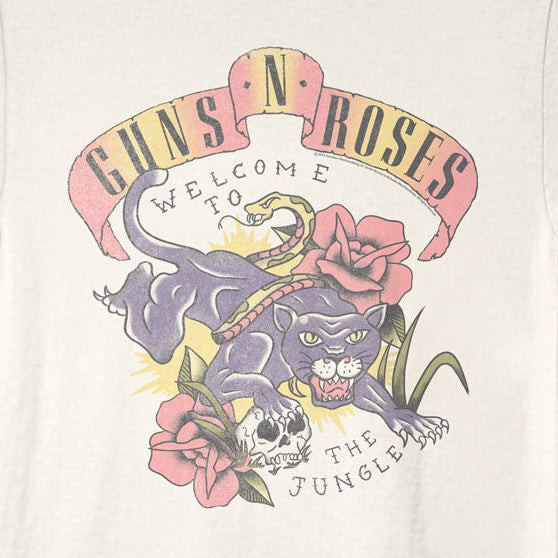 Guns N Roses Tattoo Style Jungle Ringer Shirt