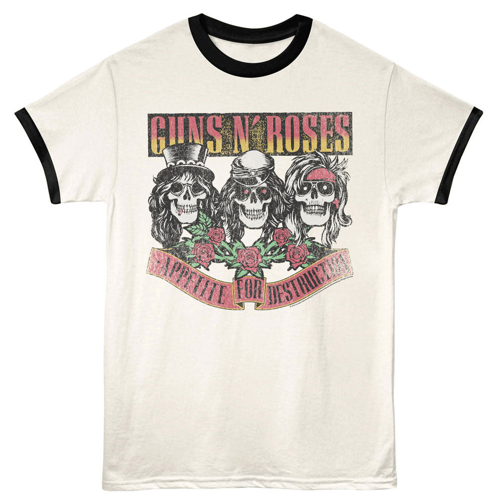 Guns N Roses Appetite Skulls Ringer Shirt