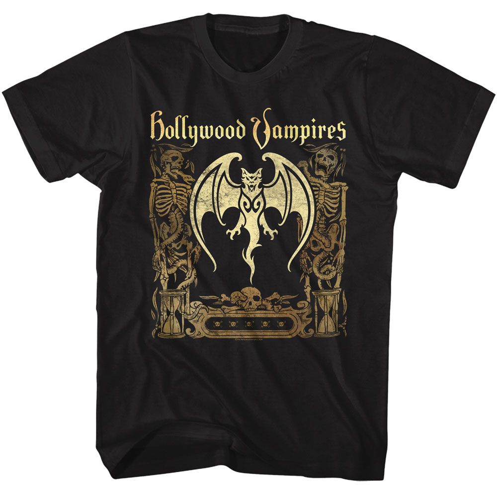 Hollywood Vampires Bat And Skeletons T-Shirt | Blue Culture Tees