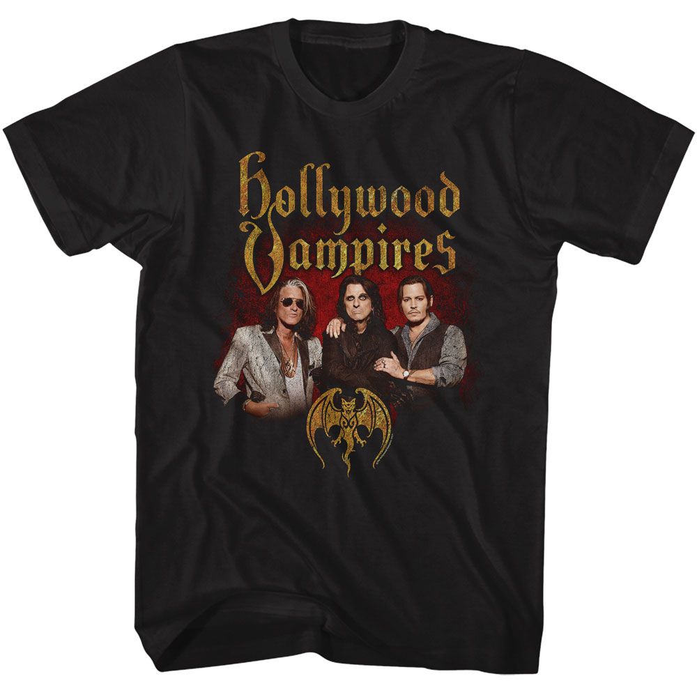 Hollywood Vampires Band Photo T-Shirt | Blue Culture Tees