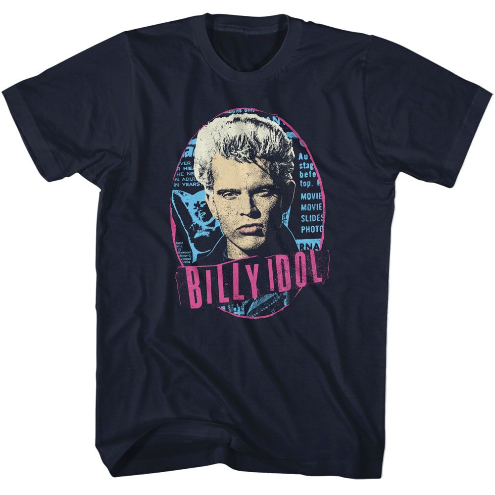 Billy Idol Oval T-Shirt | Blue Culture Tees