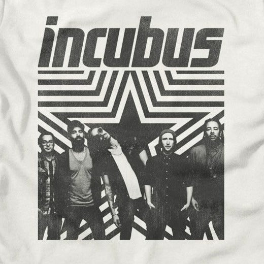Junior's Incubus Star Background T-Shirt