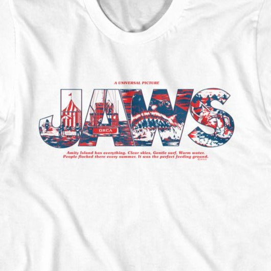 Jaws Logo With Comics T-Shirt