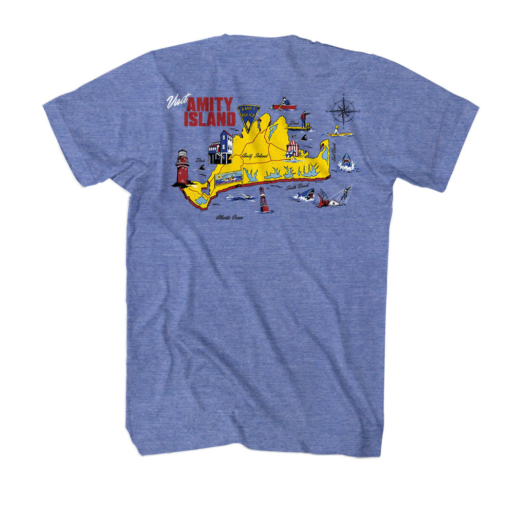 Jaws Amity Island Map T-Shirt