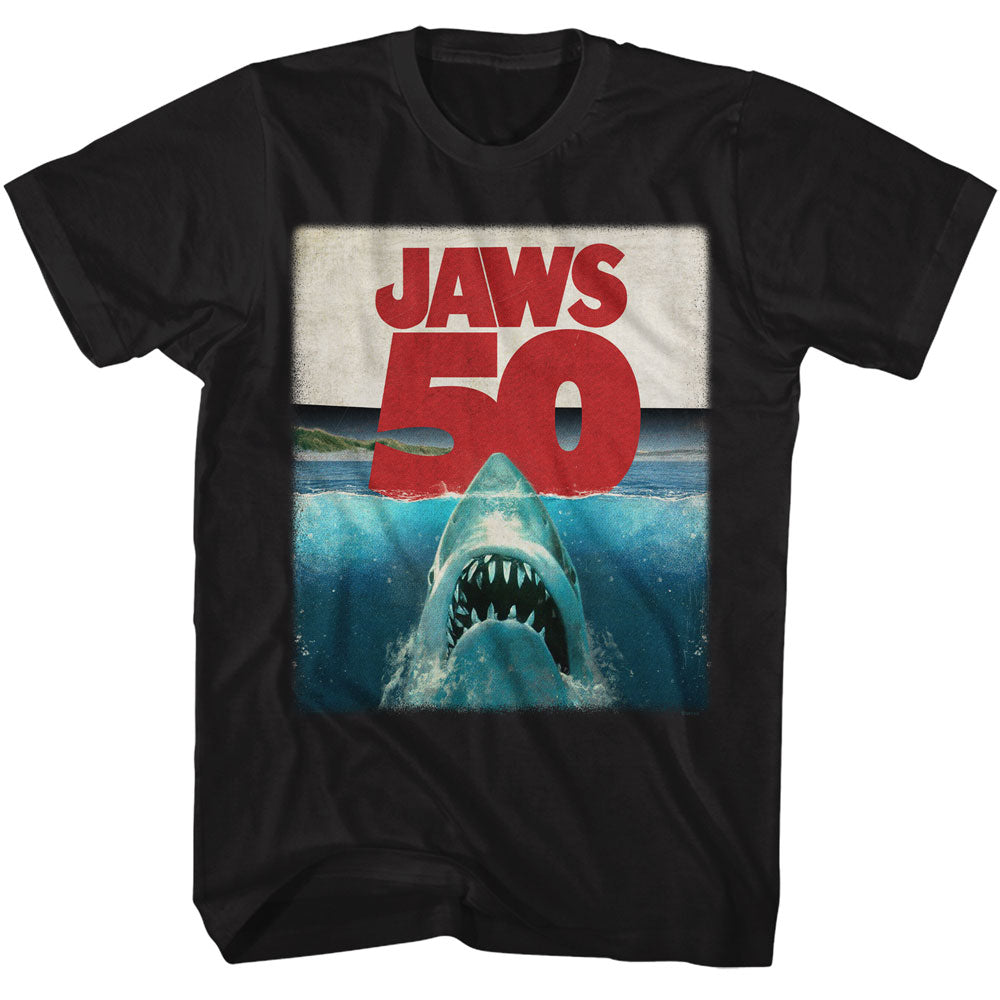 Jaws 50th Shark Under Water T-Shirt | Blue Culture Tees