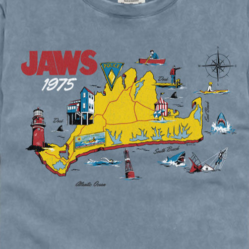 Jaws 75 Island Map T-Shirt