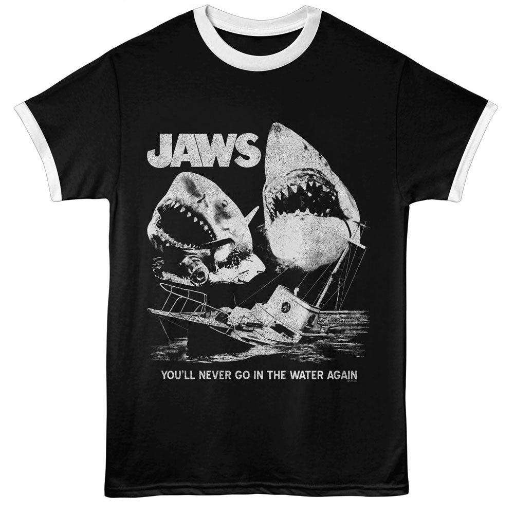 Jaws Movie Stills Ringer Shirt