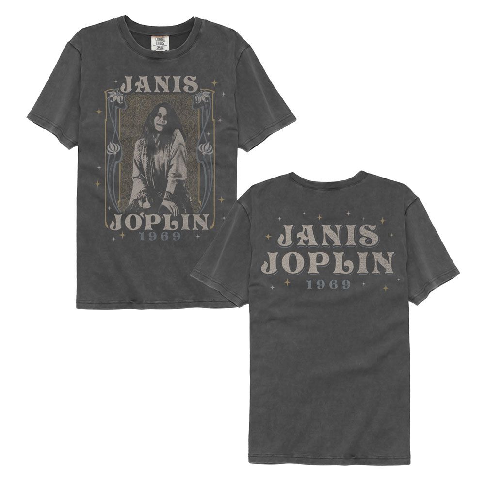 Janis Joplin Nouveau Frame 1969 Comfort Colors T-Shirt | Blue Culture Tees