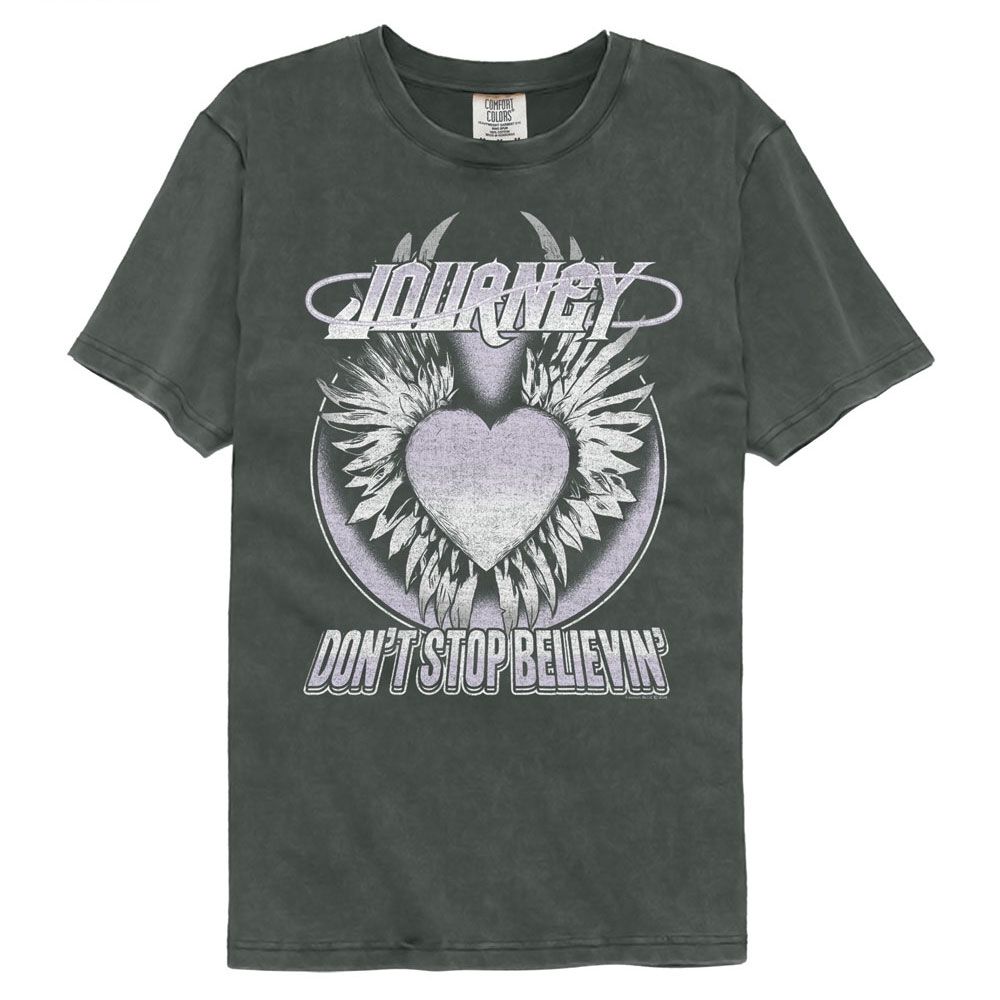 Journey Don't Stop Believin' Heart Comfort Colors T-Shirt | Blue Culture Tees